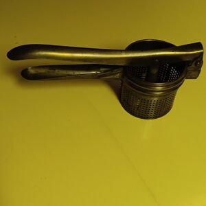 Vintage Hand Held Metal Rice/Potato Masher